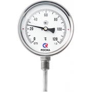 Термометр биметаллический (коррозионностойкий) БТ-52.220(0-120гр.С)G1/2. 64мм. 1,5